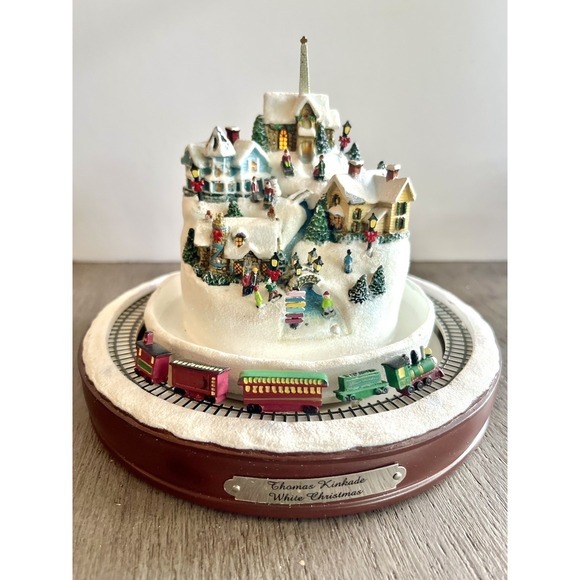 Thomas Kinkade White Christmas Bradford Editions Masterpiece Numbered Train - Picture 1 of 7